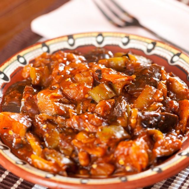 Eggplant in tomato sauce