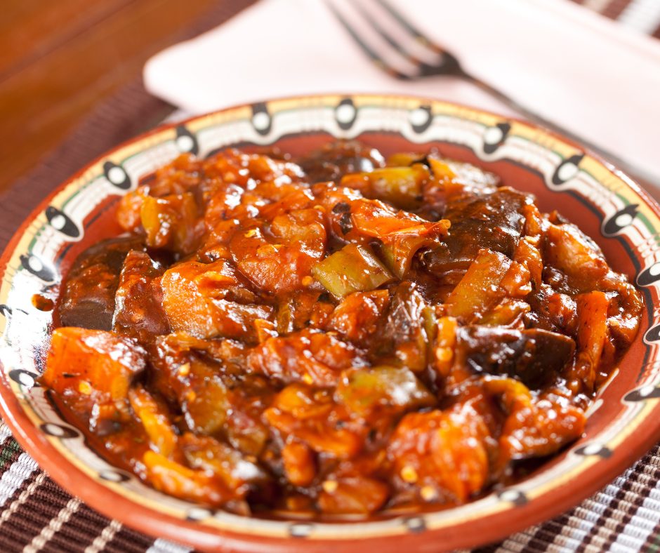 Eggplant in tomato sauce